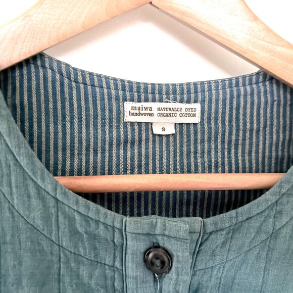 Maiwa faded blue cropped jacket, size small. - Picture 4 of 5